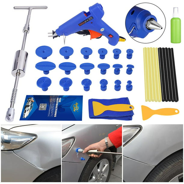 Super PDR DIY Tool Car Body Paintless Dent Repair Kit Slide Hammer Puller Lifter
